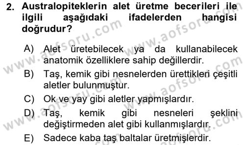 Sosyal Antropoloji Dersi 2016 - 2017 Yılı (Final) Dönem Sonu Sınav Soruları 2. Soru