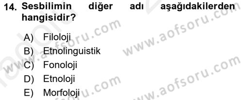 Sosyal Antropoloji Dersi 2017 - 2018 Yılı 3 Ders Sınav Soruları 14. Soru