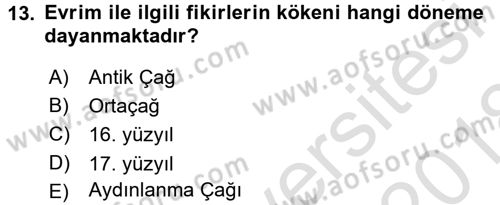 Sosyal Antropoloji Dersi 2017 - 2018 Yılı (Vize) Ara Sınav Soruları 13. Soru