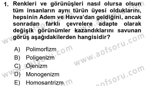 Sosyal Antropoloji Dersi 2017 - 2018 Yılı (Final) Dönem Sonu Sınav Soruları 1. Soru