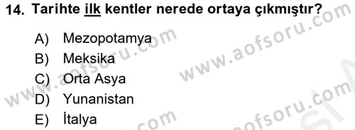 Sosyal Antropoloji Dersi 2017 - 2018 Yılı (Final) Dönem Sonu Sınav Soruları 14. Soru