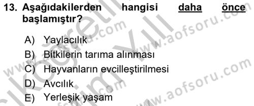 Sosyal Antropoloji Dersi 2018 - 2019 Yılı Yaz Okulu Sınav Soruları 13. Soru