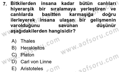 Sosyal Antropoloji Dersi 2018 - 2019 Yılı Yaz Okulu Sınav Soruları 7. Soru
