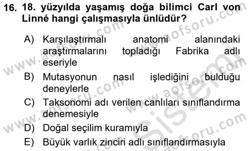 Sosyal Antropoloji Dersi 2019 - 2020 Yılı (Vize) Ara Sınav Soruları 16. Soru
