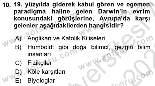 Sosyal Antropoloji Dersi Ara Sınavı Deneme Sınav Soruları 10. Soru