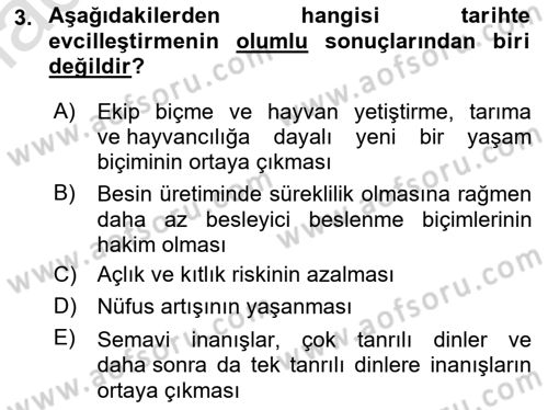 Sosyal Antropoloji Dersi 2023 - 2024 Yılı (Vize) Ara Sınav Soruları 3. Soru