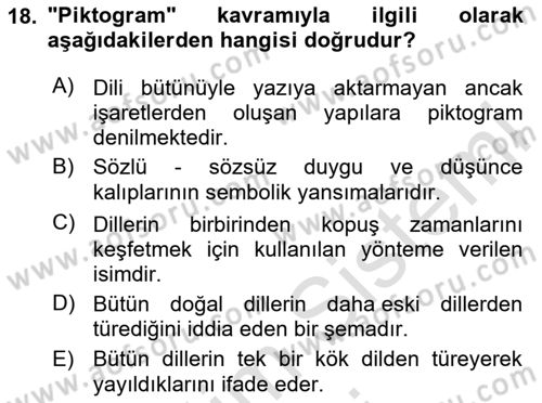 Sosyal Antropoloji Dersi 2024 - 2025 Yılı (Final) Dönem Sonu Sınav Soruları 18. Soru
