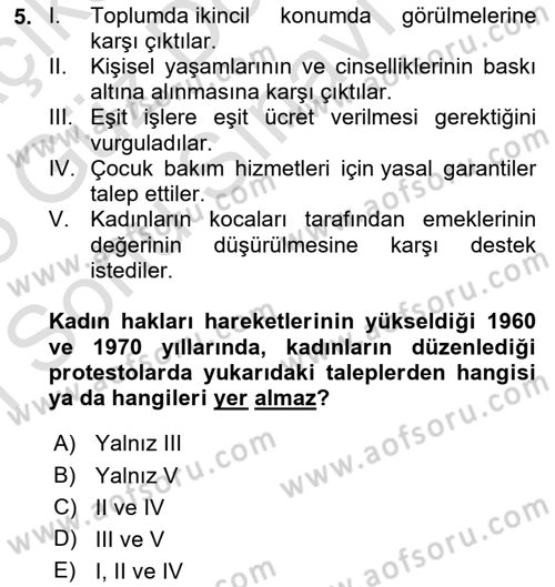 Sosyal Antropoloji Dersi 2024 - 2025 Yılı (Final) Dönem Sonu Sınav Soruları 5. Soru