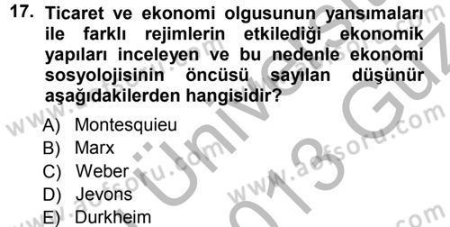 Davranış Bilimlerine Giriş Dersi 2012 - 2013 Yılı (Vize) Ara Sınav Soruları 17. Soru