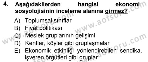 Davranış Bilimlerine Giriş Dersi 2012 - 2013 Yılı (Final) Dönem Sonu Sınav Soruları 4. Soru