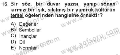 Davranış Bilimlerine Giriş Dersi 2012 - 2013 Yılı Tek Ders Sınav Soruları 16. Soru