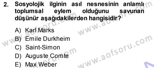 Davranış Bilimlerine Giriş Dersi 2013 - 2014 Yılı (Vize) Ara Sınav Soruları 2. Soru