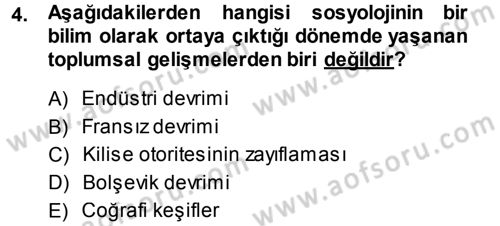 Davranış Bilimlerine Giriş Dersi 2013 - 2014 Yılı (Vize) Ara Sınav Soruları 4. Soru