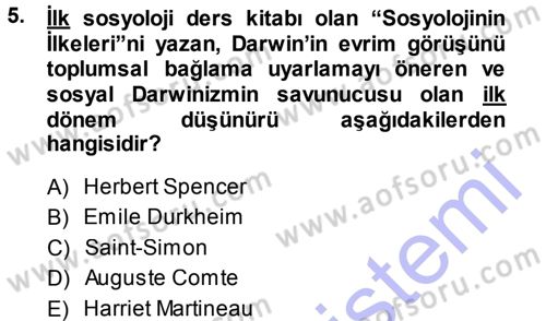 Davranış Bilimlerine Giriş Dersi 2013 - 2014 Yılı (Vize) Ara Sınav Soruları 5. Soru