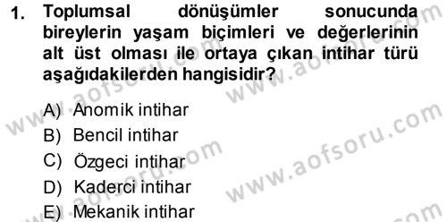 Davranış Bilimlerine Giriş Dersi 2013 - 2014 Yılı (Final) Dönem Sonu Sınav Soruları 1. Soru