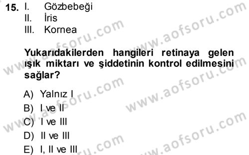 Davranış Bilimlerine Giriş Dersi 2013 - 2014 Yılı Tek Ders Sınav Soruları 15. Soru