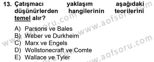 Davranış Bilimlerine Giriş Dersi Ara Sınavı Deneme Sınav Soruları 13. Soru