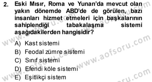 Davranış Bilimlerine Giriş Dersi 2014 - 2015 Yılı (Final) Dönem Sonu Sınav Soruları 2. Soru