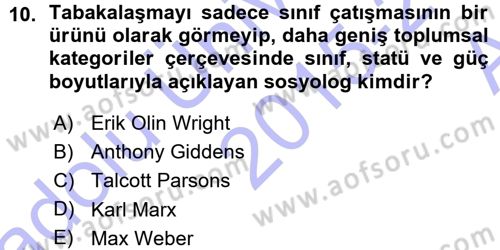 Davranış Bilimlerine Giriş Dersi 2015 - 2016 Yılı (Vize) Ara Sınav Soruları 10. Soru