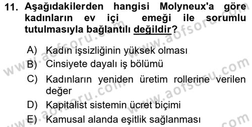 Davranış Bilimlerine Giriş Dersi Ara Sınavı Deneme Sınav Soruları 11. Soru
