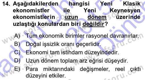 Davranış Bilimlerine Giriş Dersi 2015 - 2016 Yılı (Final) Dönem Sonu Sınav Soruları 14. Soru