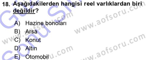 Davranış Bilimlerine Giriş Dersi 2015 - 2016 Yılı (Final) Dönem Sonu Sınav Soruları 18. Soru