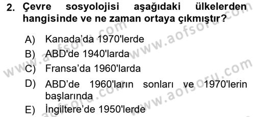 Davranış Bilimlerine Giriş Dersi 2015 - 2016 Yılı Tek Ders Sınavı 2. Soru