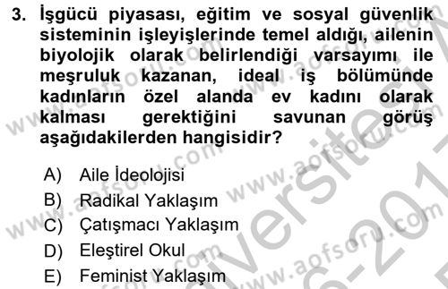 Davranış Bilimlerine Giriş Dersi 2016 - 2017 Yılı 3 Ders Sınav Soruları 3. Soru