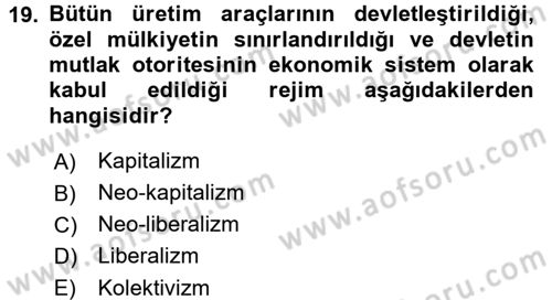 Davranış Bilimlerine Giriş Dersi 2016 - 2017 Yılı (Vize) Ara Sınav Soruları 19. Soru
