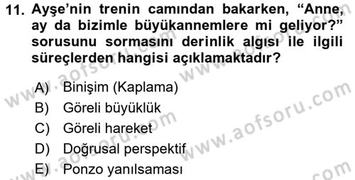 Davranış Bilimlerine Giriş Dersi 2017 - 2018 Yılı 3 Ders Sınav Soruları 11. Soru