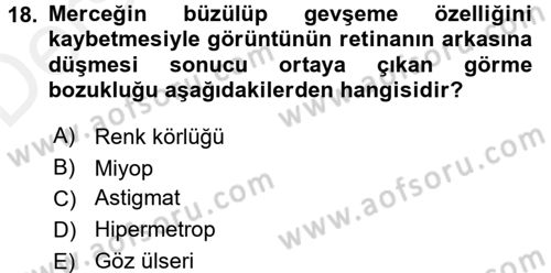 Davranış Bilimlerine Giriş Dersi 2017 - 2018 Yılı 3 Ders Sınav Soruları 18. Soru