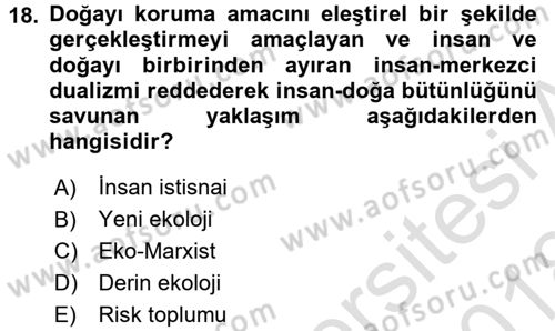 Davranış Bilimlerine Giriş Dersi 2017 - 2018 Yılı (Vize) Ara Sınav Soruları 18. Soru