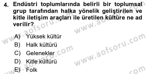 Davranış Bilimlerine Giriş Dersi 2018 - 2019 Yılı 3 Ders Sınav Soruları 4. Soru