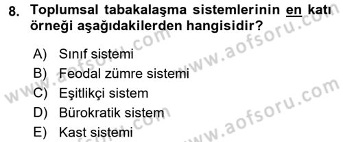 Davranış Bilimlerine Giriş Dersi 2018 - 2019 Yılı 3 Ders Sınav Soruları 8. Soru