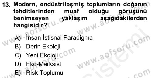 Davranış Bilimlerine Giriş Dersi Ara Sınavı Deneme Sınav Soruları 13. Soru