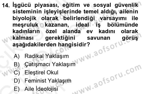 Davranış Bilimlerine Giriş Dersi Ara Sınavı Deneme Sınav Soruları 14. Soru