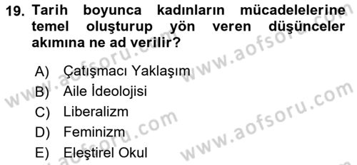 Davranış Bilimlerine Giriş Dersi Ara Sınavı Deneme Sınav Soruları 19. Soru