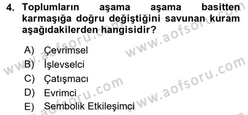 Davranış Bilimlerine Giriş Dersi Ara Sınavı Deneme Sınav Soruları 4. Soru
