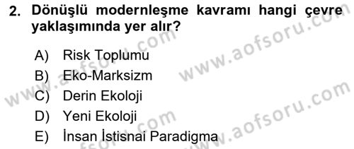 Davranış Bilimlerine Giriş Dersi 2018 - 2019 Yılı (Final) Dönem Sonu Sınav Soruları 2. Soru