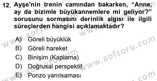 Davranış Bilimlerine Giriş Dersi 2018 - 2019 Yılı Yaz Okulu Sınav Soruları 12. Soru