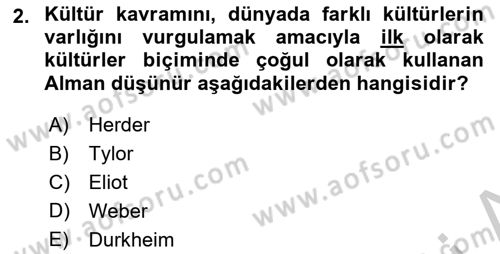 Davranış Bilimlerine Giriş Dersi 2018 - 2019 Yılı Yaz Okulu Sınav Soruları 2. Soru