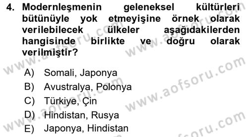 Davranış Bilimlerine Giriş Dersi 2018 - 2019 Yılı Yaz Okulu Sınav Soruları 4. Soru