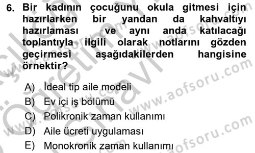 Davranış Bilimlerine Giriş Dersi 2018 - 2019 Yılı Yaz Okulu Sınav Soruları 6. Soru