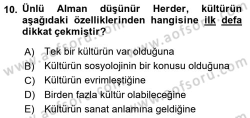 Davranış Bilimlerine Giriş Dersi Ara Sınavı Deneme Sınav Soruları 10. Soru