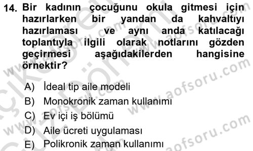 Davranış Bilimlerine Giriş Dersi 2019 - 2020 Yılı (Vize) Ara Sınav Soruları 14. Soru