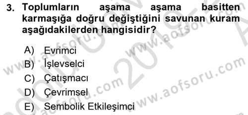 Davranış Bilimlerine Giriş Dersi Ara Sınavı Deneme Sınav Soruları 3. Soru