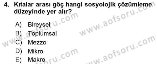 Davranış Bilimlerine Giriş Dersi 2019 - 2020 Yılı (Vize) Ara Sınav Soruları 4. Soru