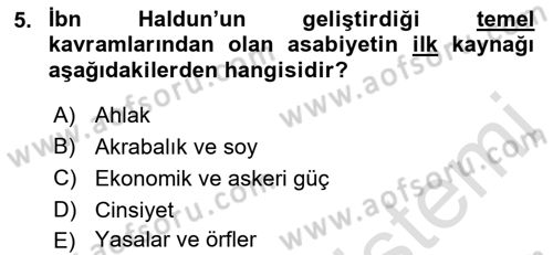 Davranış Bilimlerine Giriş Dersi Ara Sınavı Deneme Sınav Soruları 5. Soru