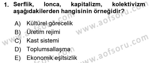 Davranış Bilimlerine Giriş Dersi 2019 - 2020 Yılı (Final) Dönem Sonu Sınav Soruları 1. Soru