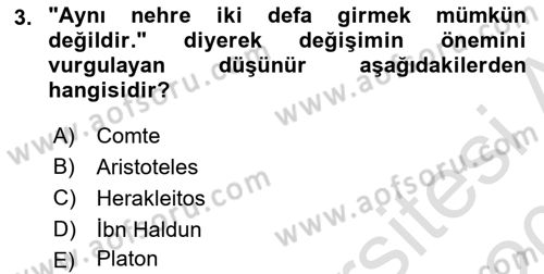 Davranış Bilimlerine Giriş Dersi 2019 - 2020 Yılı (Final) Dönem Sonu Sınav Soruları 3. Soru